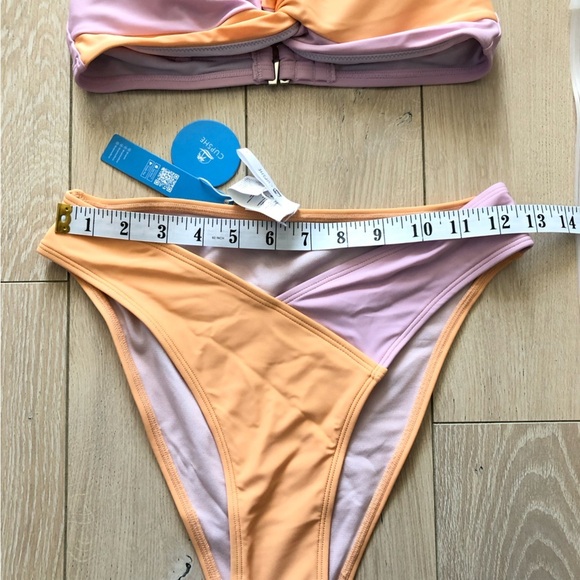 NWT Cupshe Spring Macaron Twist Shape Bralette & V Front Hipster Set Size S - Picture 6 of 12